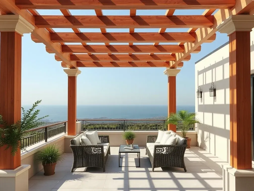 Pergola tarasowa wolnostojąca