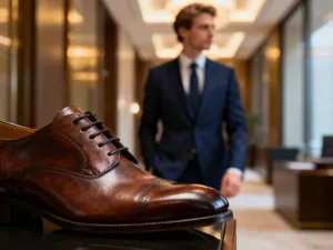 Stylowa kobieta w szerokich spodniach i modnych sneakersach na słonecznej ulicy, prezentująca zestawienie obuwia z odzieżą.